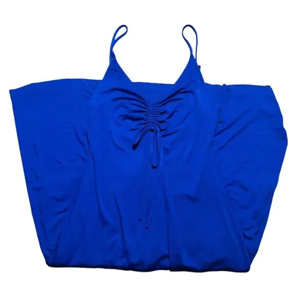 NEW Lou & Grey Signaturesoft Jersey Strappy Midi Dress in Cobalt Current- Size M - Picture 2 of 9